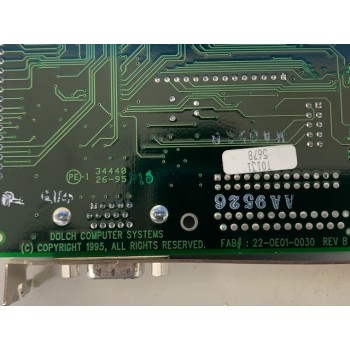 Dolch Computer Systems 21-0E01-0030 ISA Video PCB Card 